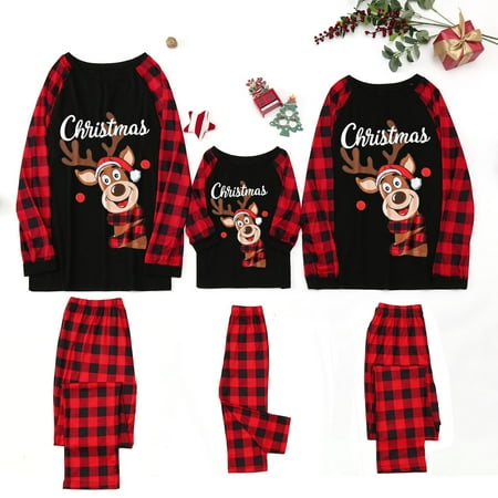 

Christmas Gifts Christmas Pajamas for Family Xmas Pajamas Pjs Sleepwear Outfits Matching Set Polyester Red Xl