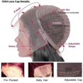 thumbnail image 5 of Peluca de encaje frontal de cabello humano color borgoña 99J, 13x4, onda corporal, pre-depilada, densidad del 150% con cabello de bebé., 5 of 5
