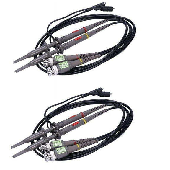 4 Pack P6100 100 MHz Oscilloscope Probe 10:1 and 1:1 Switchable for
