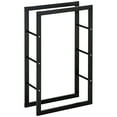 thumbnail image 1 of HOMCOM Firewood Rack Fireplace Log Holder, 23.6" x 9.8" x 39.4", 1 of 9