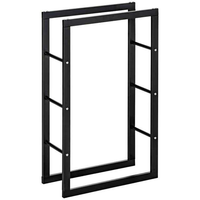 HOMCOM Firewood Rack Fireplace Log Holder, 23.6" x 9.8" x 39.4"