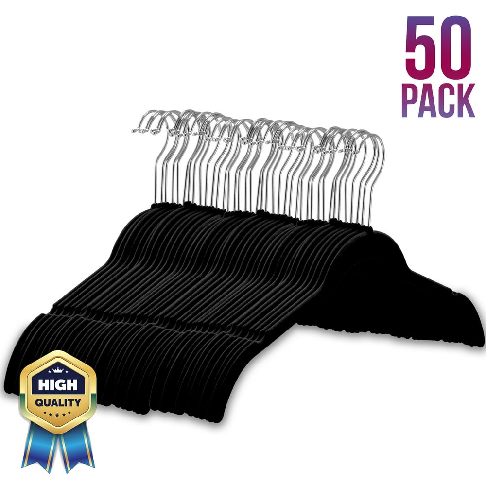 50 Pack Premium Velvet Shirt Hangers Non Slip Clothes Hangers, 360