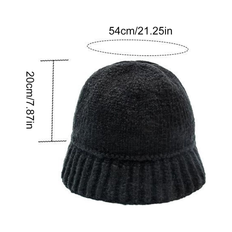 KLOY2K Oversized Wool Bucket Hat for Larger Heads, Solid  display picture 1