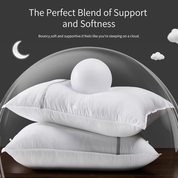 King Size Pillows Set of 4, Firm Hotel Pillows for Sleeping, Coolings Bed Pillows for Side & Back Sleepers, Down Alternative Filling, 20 x 34 Inches