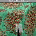 thumbnail image 4 of Turquoise Dog Crate Cover, Eastern Oriental Pattern of Mandala Traditional Geometric Art, Easy to Use Pet Kennel Cover for Medium Large Dogs, 35" x 23" x 27", Green Red Yellow, by Ambesonne, 4 of 6