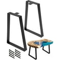 Sorbus Trapezoid Table Legs DIY Furniture, Heavy Duty Metal, Black