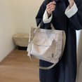 thumbnail image 5 of CGCBAG Bolso de mano de lona de gran capacidad para mujer, sencillo, sólido, informal, para ir al trabajo, estético, cruzado, 5 of 5