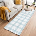 thumbnail image 2 of Blue Checkered Kitchen Runner Rug 2x6 Washable Runners for Hallway Non Slip Farmhouse Buffalo Plaid Watercolor Large Area Rug Indoor Floor Carpet for Bathroom Laundry Entryway Bedroom Living Room, 2 of 9