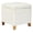 3d Embossed White, variant on 17.5" Rolling Storage Ottoman, Linen Footrest Stool Coffee Table - Grey