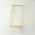 thumbnail image 3 of Boho Macrame Tapestry Wall Hanging Shelf Floating Shelves Craft Hanger Ornament for home and indoor Wedding Bedroom Decoration, 3 of 6