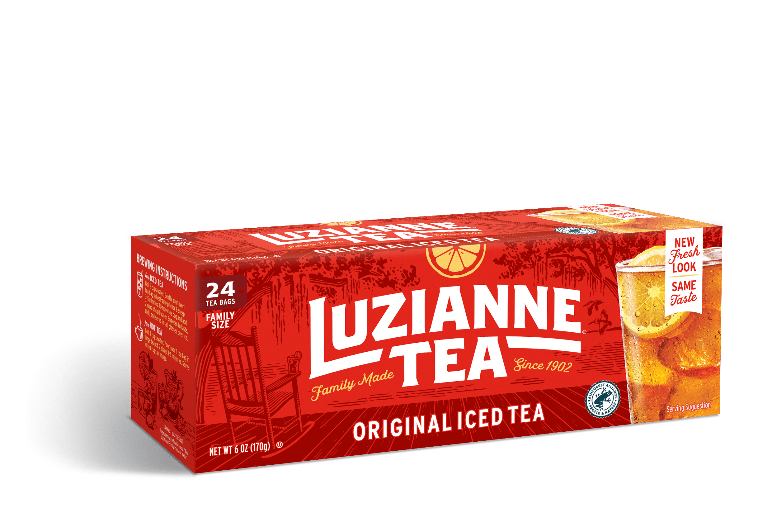 (4 pack) Luzianne Black Iced Tea Bags, 24 Count