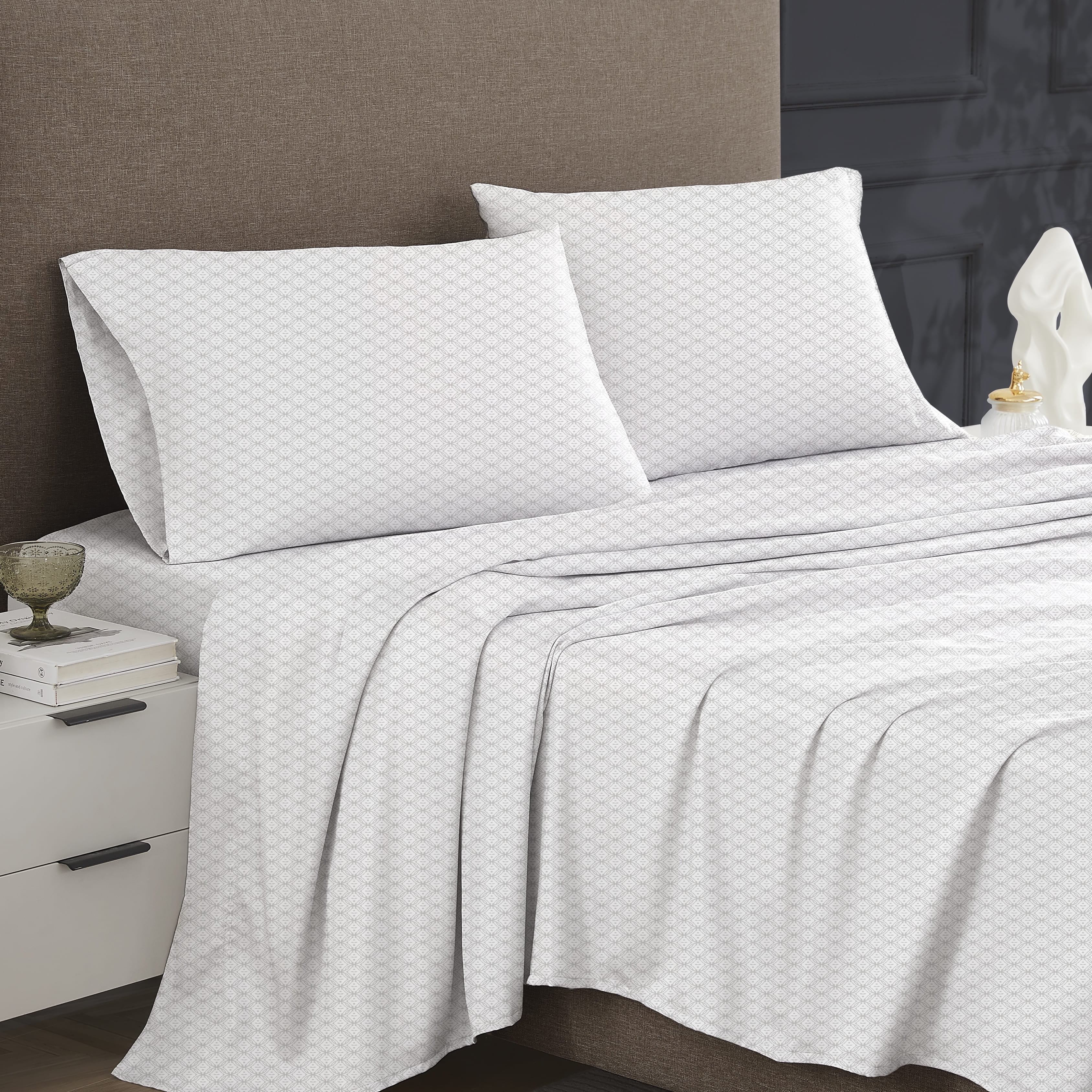 Hometrends 400 Thread Count 100% Cotton Sheet Set - Sateen, Size: Twin