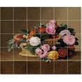 thumbnail image 1 of Ceramic Tile Mural-Johann Laurentz Jensen Flowers Painting 208. 36" w x 30" h using (30) 6 x 6 ceramic tiles, 1 of 3
