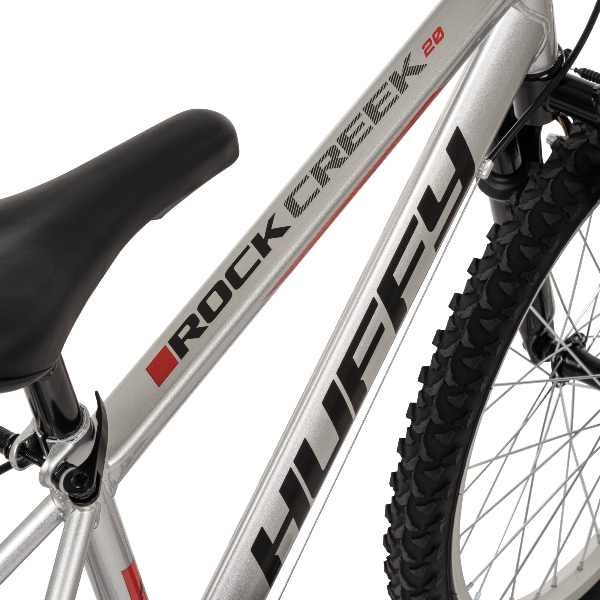 Huffy Rock Creek 20-inch Boys’ 6-speed Mountain Bike, Grey, 5-9 years old