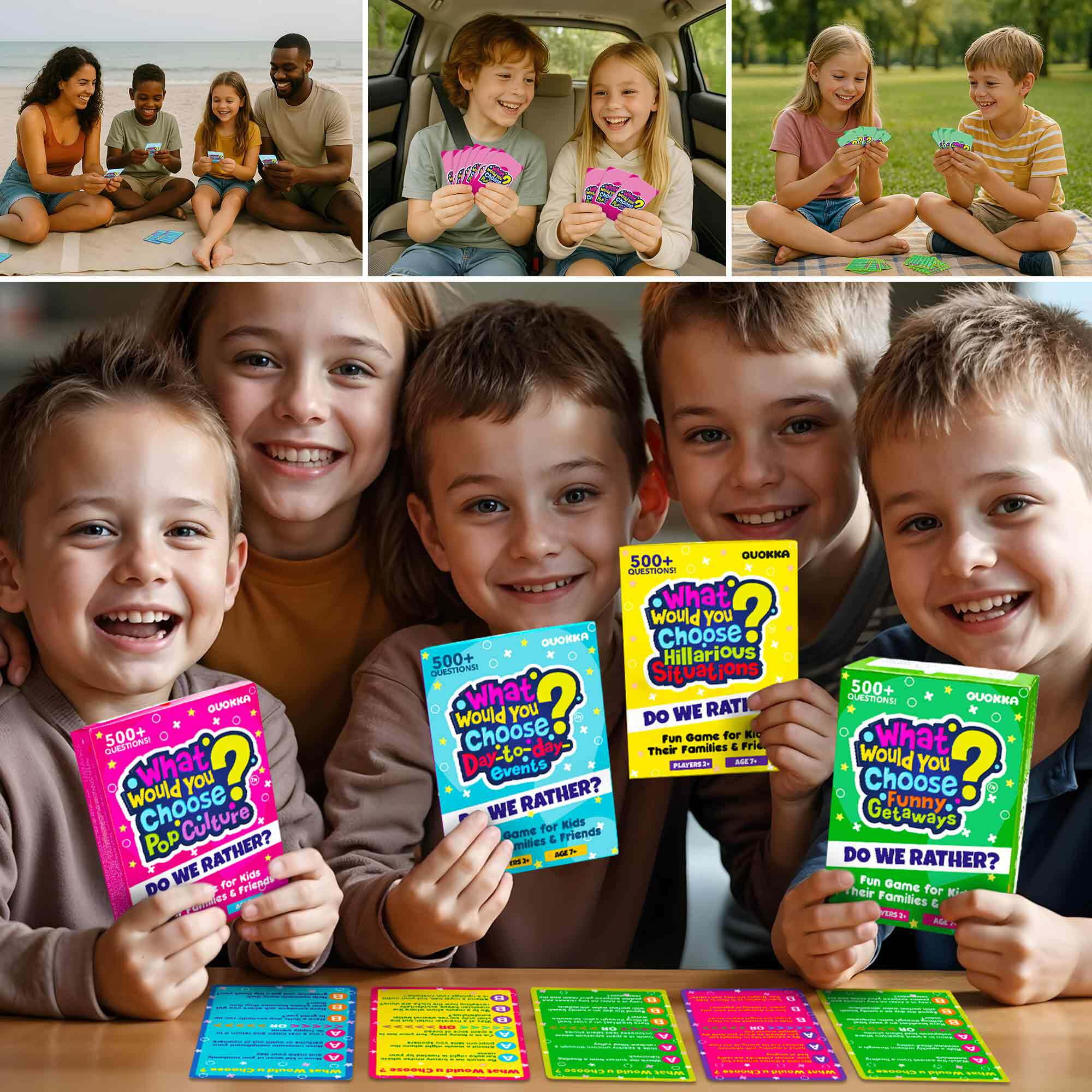 Quokka Card Game for Kids and Adults - What Would You Choose Challenge Funny Getaways Party Game - Hilarious Travel & Vacation Scenarios