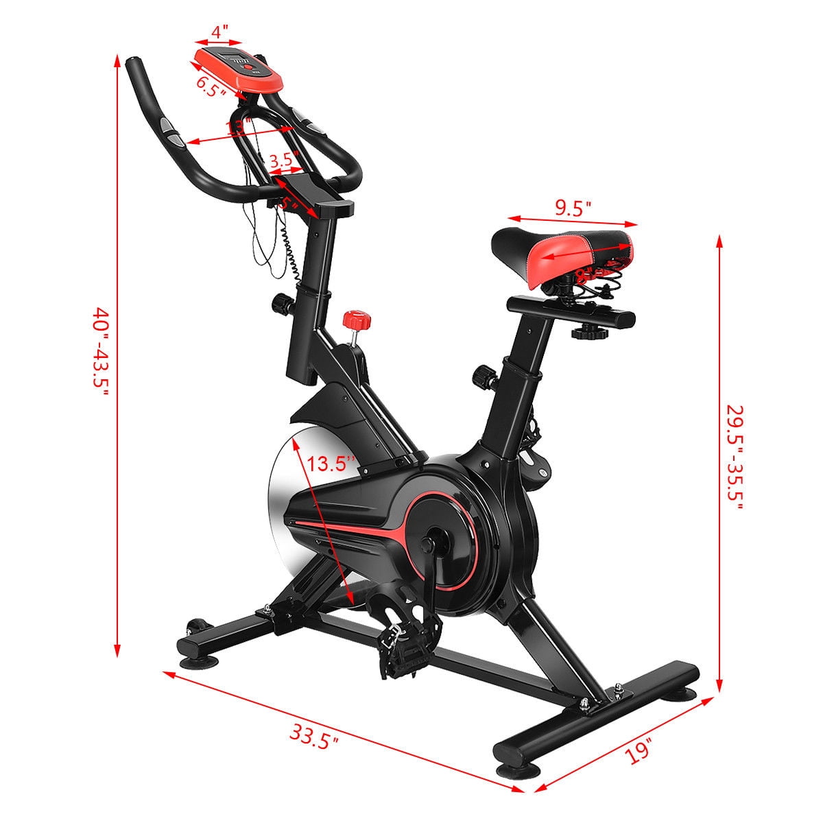 Gymax Spin Stationary Indoor Cycling Bike for Adults Fitness