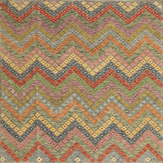 Ahgly Company Indoor Square Contemporary Sienna Brown Southwestern Area Rugs, 3' Square