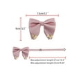 thumbnail image 2 of Men's Ribbon Leaf Pendant Pre-tied Bow Ties Necktie  Collar Fashion for School Uniform Wedding One Size Pink, 2 of 5