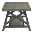 thumbnail image 4 of Weston Home Westyn Rustic X Base Wood Rectangular Coffee Table, Gray, 4 of 7