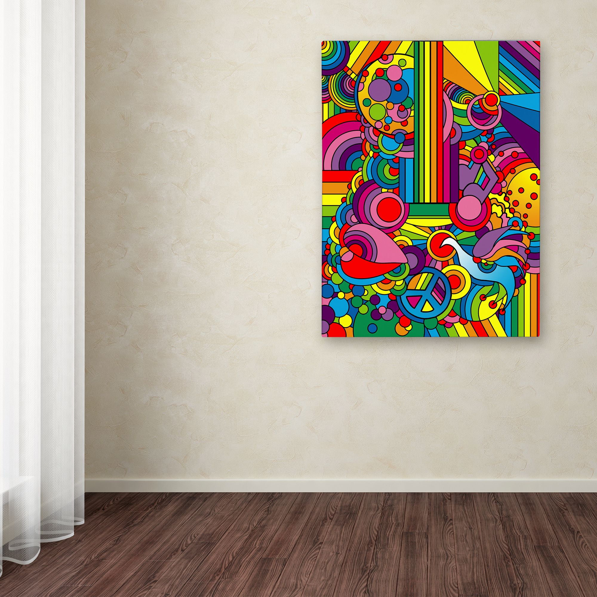 アート・デザイン・音楽 Jahresring 64 What Is Different? Free Shipping! Trademark Fine Art Pop Art Guitar 916 Canvas
