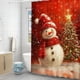 thumbnail image 4 of CaiYueKe Christmas Shower Curtain Waterproof Fabric Holiday Bathroom Decor with Festive Patterns Snowman Themed Polyester Curtain for Seasonal Home Decoration, 4 of 7