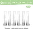 "Glasseam Tall Wedding Thin Glass Bud Vases, Clear Skinny Set of 6, 7.