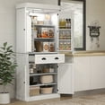 thumbnail image 2 of HOMCOM 71" Kitchen Pantry Cabinet with Large Storage and LED Lights, White, 2 of 8