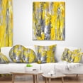 thumbnail image 4 of Designart Grey and Yellow Abstract Pattern - Abstract Throw Pillow - 12x20, 4 of 5
