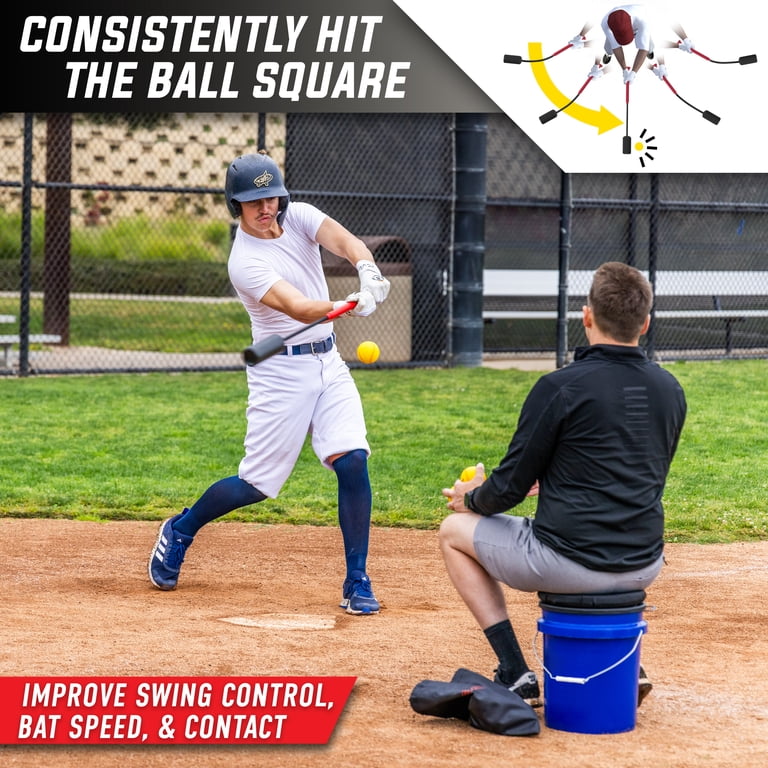 GoSports, Baseball Softball Rope Swing Trainer, Includes FLO BAT