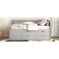 thumbnail image 4 of Twin Size Daybed In Gray With Storage Options - Save Space And Stay Organized. Construction. 77.8"l X 42.4"w 34.3"h. Assembly Required. Mattress Not Included Drawer Shelf Organization Systems, 4 of 7