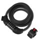 thumbnail image 5 of Candado de seguridad para bicicleta con número reiniciable de 5 dígitos y cadena de cable (negro), 5 of 5