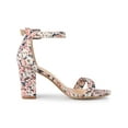 thumbnail image 3 of BLISSFUL STEP Women's Shoes Solid Color Open Toe Block High Heels Summer Sandals Pink 6.5, 3 of 7