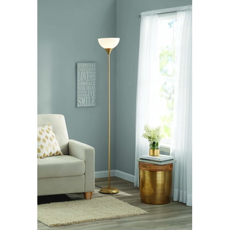 Mainstays Floor Lamp With Gold Finish Walmart Com