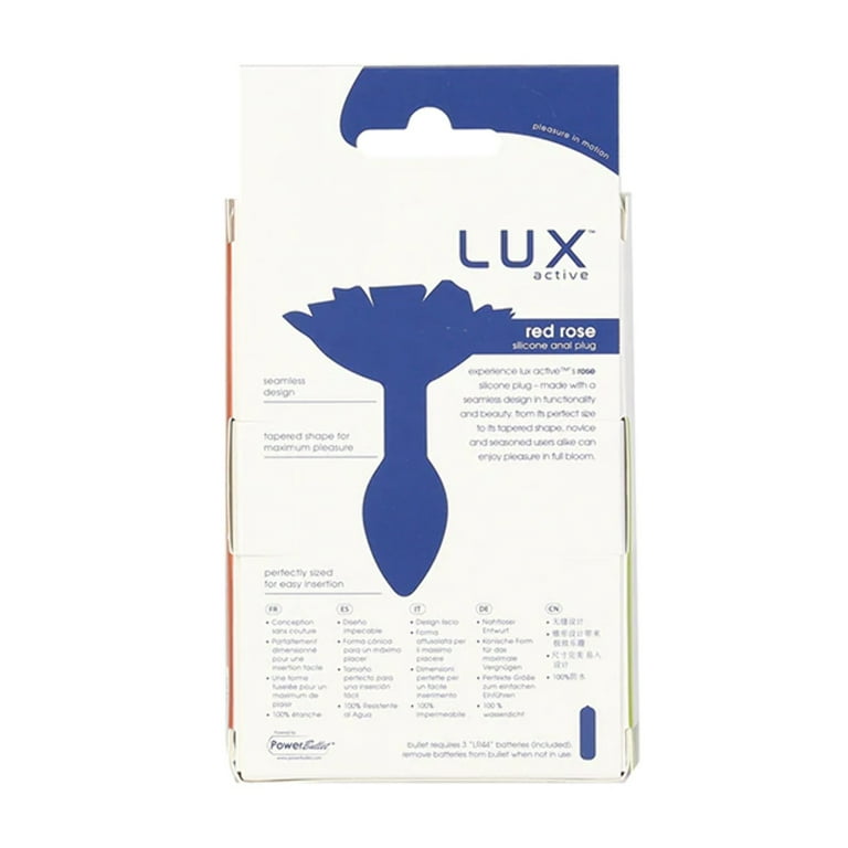 BMS Enterprises Lux Active Red Rose Silicone Anal Plug - Walmart.com