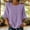 Purple women boho linen tops a1, variant on thefmos Women Summer Boho Linen Tops 3/4 Sleeve Round Neck Embroidery Casual Loose Pullover Blouses Solid Fall Fashion Tunic, Black M
