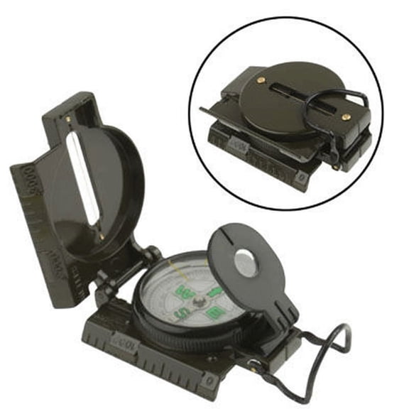 RAPOBRIX Lensatic Compass Military Camping Hiking Survival Marching