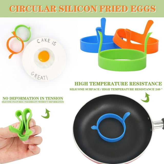 Vaidha Round Eg g Rings Nonstick Frying Omelet Mould