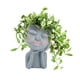 thumbnail image 3 of Macetero de resina con mejillas de maniquí y fascinación facial floral de belleza floreciente, 3 of 8