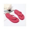 thumbnail image 4 of Woobling Tongs pour Femmes Plage Été Sandales Compensées Tongs Sandale Semelles Légères Marche Confort à Enfiler Chaussures Décontractées Rouge 5, 4 of 4