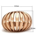 thumbnail image 1 of GL162 - IP Rose Gold(Ion Plating) Brass Ring with No Stone, 1 of 1