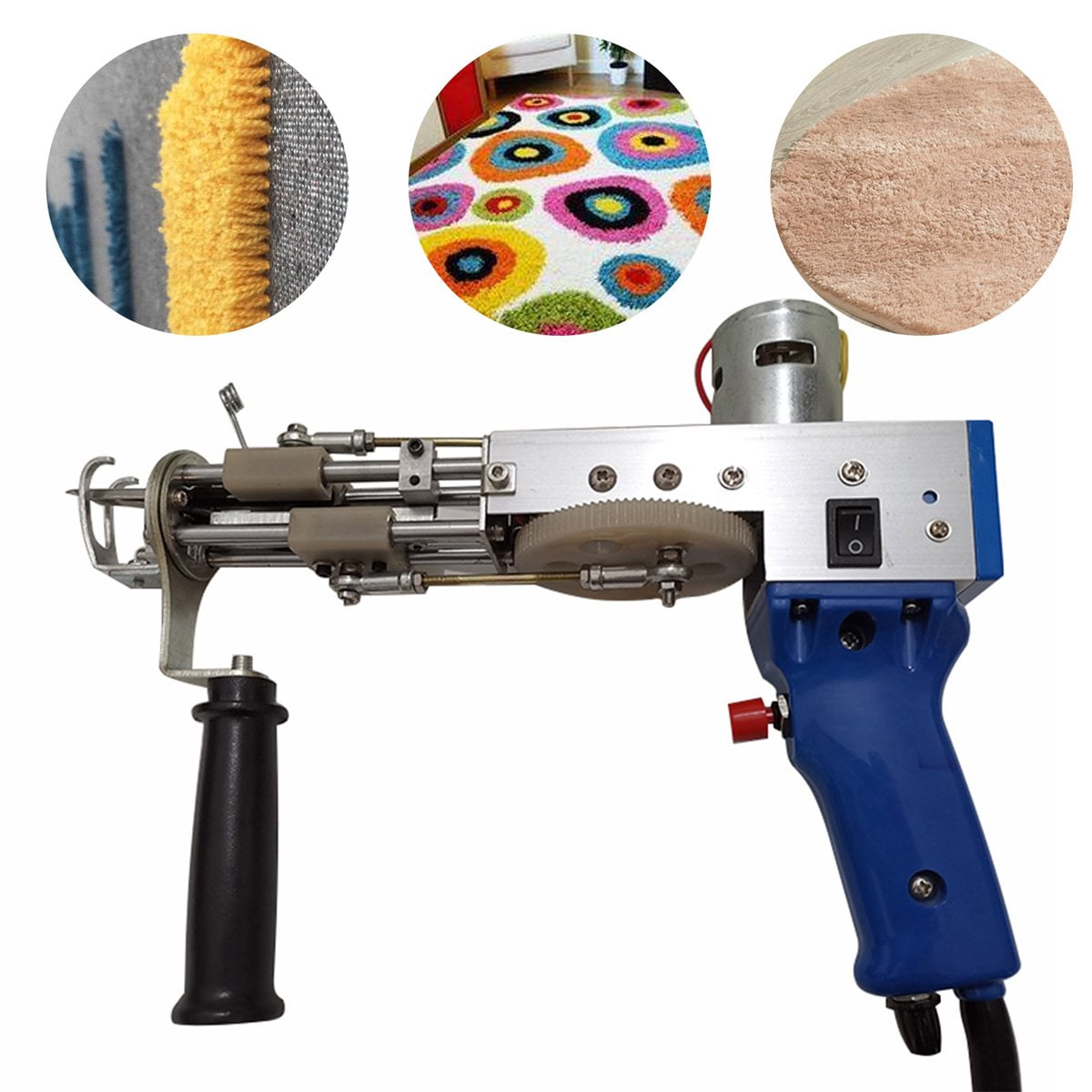 Cut Pile Rug Tufting Gun, Carpet Weaving Flocking Machine, 100V240V