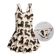 thumbnail image 5 of FUIALDOLG Little Girls Cartoon Dachshund Dog Swimwear Girl's One Piece Swimsuit with Skirt Sleeveless A-line Swim Dress Comfort Toddler Wide Strap SwimsuitsTeens Beach Outfits for Pool Party 12-13Y, 5 of 7