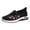 Black, variant on Orthotic Walking Shoes for Women Retro Floral Embroidered Knit Memory Foam Arch Support Nursing Non Slip Work Sneakers Black Size 6
