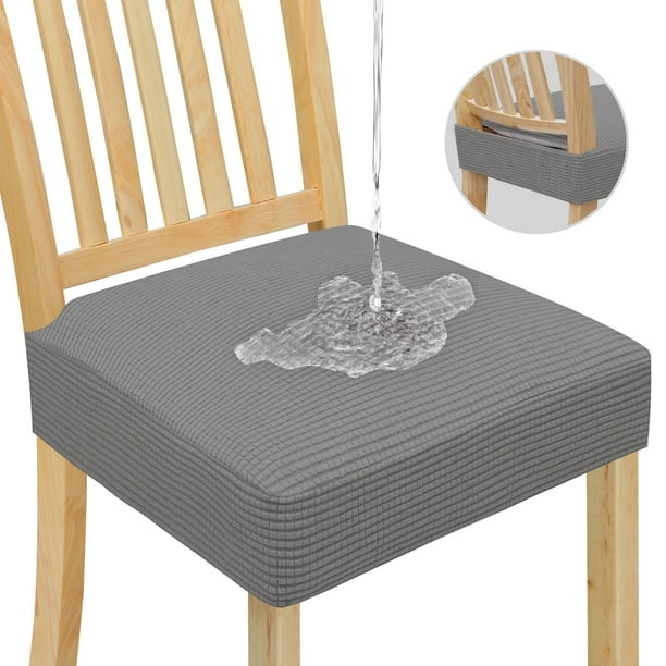 Fundas para Asientos de Silla Easy-Going Juego de 6 Impermeables Gris