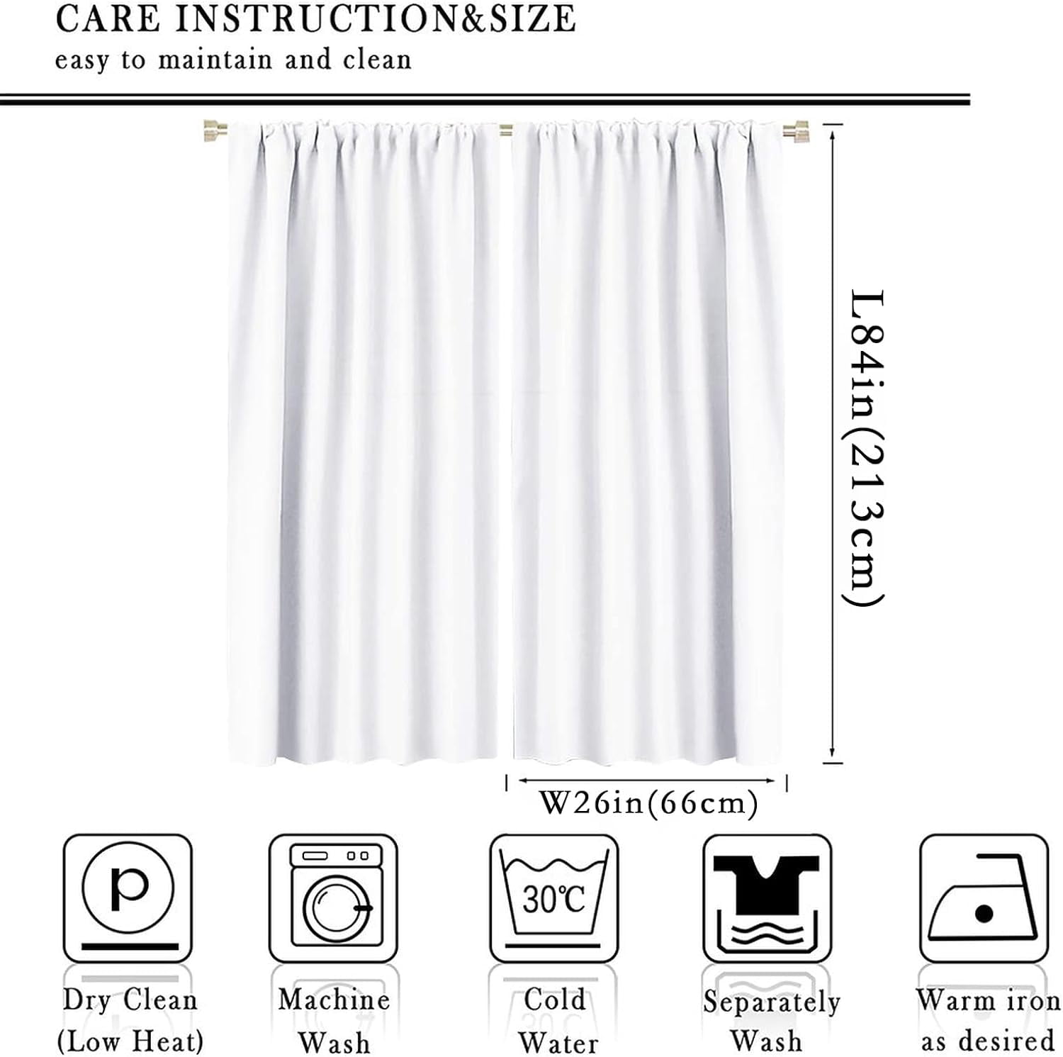 Rustic Curtains Tan Brown Grey Abstract Pattern Blackout Print Rod Pocket Window Drapes for Bedroom Living Room 52x84in