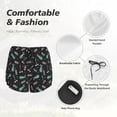 thumbnail image 4 of Pofeuu Golf Bags And Balls Print Women's Athletic Shorts Running Workout Shorts Tummy Control Quick Dry Gym Shorts with Pockets Double layer sports shorts-Small, 4 of 7