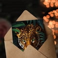 thumbnail image 3 of Artery8 Greeting Card Powerful Jaguar Lurking In Jungle Plants Painting For Him Man Birthday Card, 3 of 3