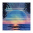 thumbnail image 4 of Acheng Sunset Palm Trees Beach Square Fitted Tablecloth 100% Polyester Fiber 40*40, 4 of 8