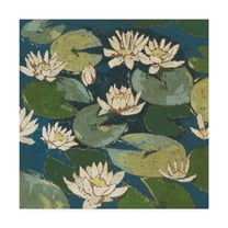 Trademark Fine Art 'Water Flowers I' Canvas Art by Megan Meagher