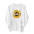 thumbnail image 5 of Penkiiy Mama Sweatshirts for Women Oversized Crewneck Sweatshirt Loose Fit Long Sleeve Pullover for Mother's Day M White, 5 of 7